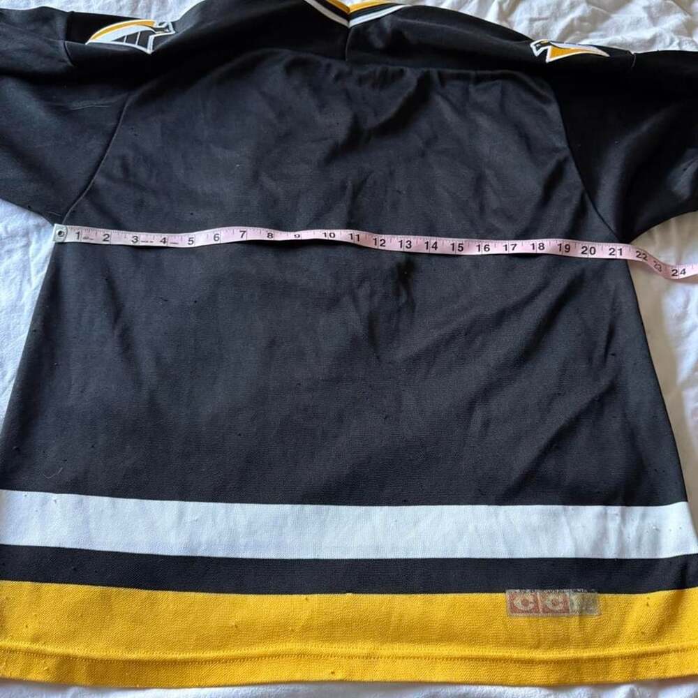 CCM Pittsburgh Penguins Diagonal Hockey Jersey Size M Vintage 90s - Picture 6 of 8